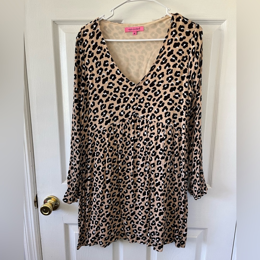 GUC Simply Southern leopard print dress, size M.